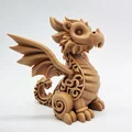 Mô hình chú rồng nhỏ dễ thương phong cách chạm khắc gỗ ấn tượng - Thumbnail 5