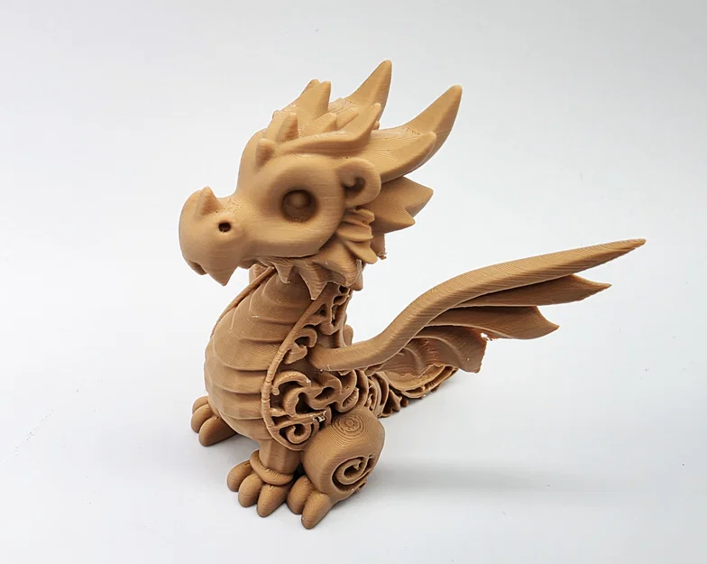 Mô hình chú rồng nhỏ dễ thương phong cách chạm khắc gỗ ấn tượng - Image 7