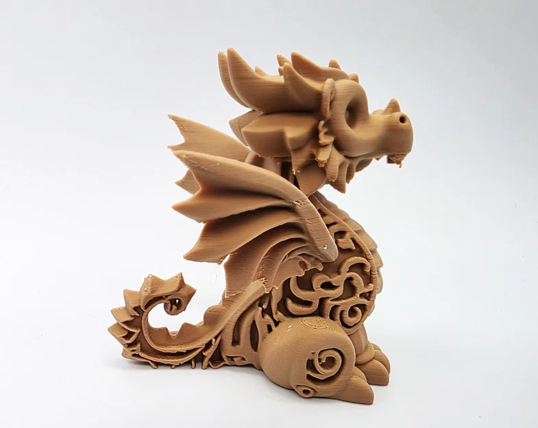 Mô hình chú rồng nhỏ dễ thương phong cách chạm khắc gỗ ấn tượng - Image 8