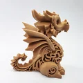 Mô hình chú rồng nhỏ dễ thương phong cách chạm khắc gỗ ấn tượng - Thumbnail 8
