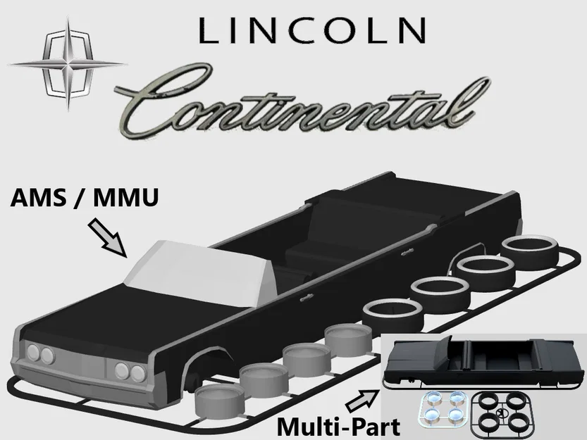Bộ Kit Card Lincoln Continental Convertible Limousine (tỷ lệ 1:32) - Image 1