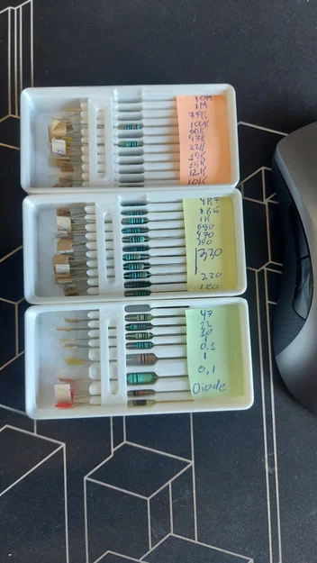 Hộp lưu trữ resistor Gridfinity (Gridfinity resistor storage bin) - Image 2