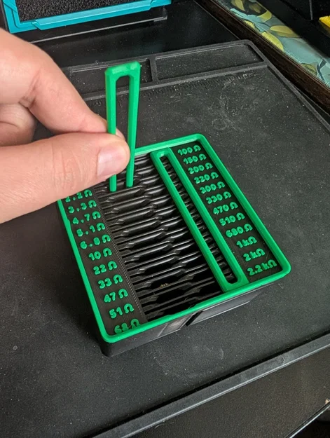 Hộp điện trở Gridfinity kiểu Ridge (Gridfinity Ridge Style Resistor Bin) - Image 3