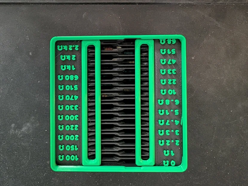 Hộp điện trở Gridfinity kiểu Ridge (Gridfinity Ridge Style Resistor Bin) - Image 4
