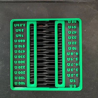 Hộp điện trở Gridfinity kiểu Ridge (Gridfinity Ridge Style Resistor Bin)