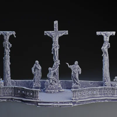 Mô hình 3D cảnh Chúa chịu đóng đinh tại Retz (Áo) 1727