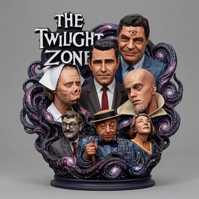 Mô hình 3D The Twilight Zone 1959: Tượng trang trí cực chất cho fan
