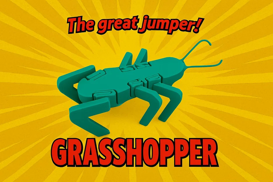 Mô hình cào cào nhảy 3D JUMPING Grasshopper độc đáo dễ in - Image 1