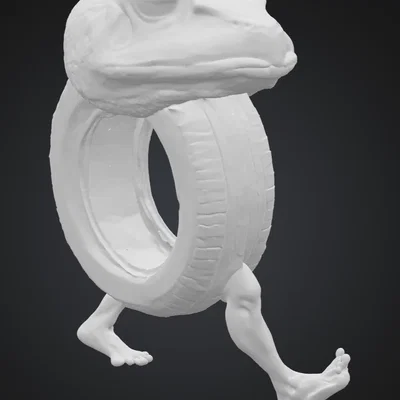 Mô hình 3D Boneca Ambalabu - Chú ếch bánh xe meme độc lạ