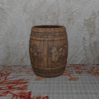 Thùng rượu cổ điển siêu chi tiết (ancient Barrel Detailed)