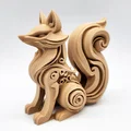 Tượng Cáo Chạm Khắc Nghệ Thuật 3D (Wood-Carved Fox Toy) - Thumbnail 4