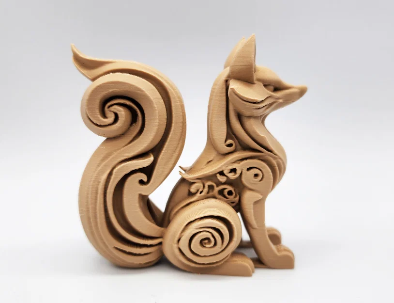 Tượng Cáo Chạm Khắc Nghệ Thuật 3D (Wood-Carved Fox Toy) - Image 5