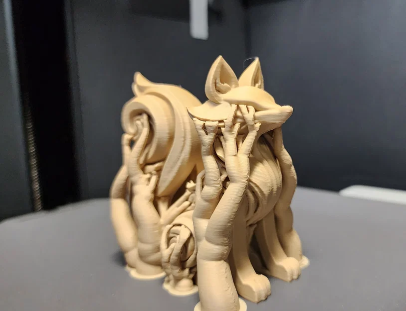Tượng Cáo Chạm Khắc Nghệ Thuật 3D (Wood-Carved Fox Toy) - Image 6