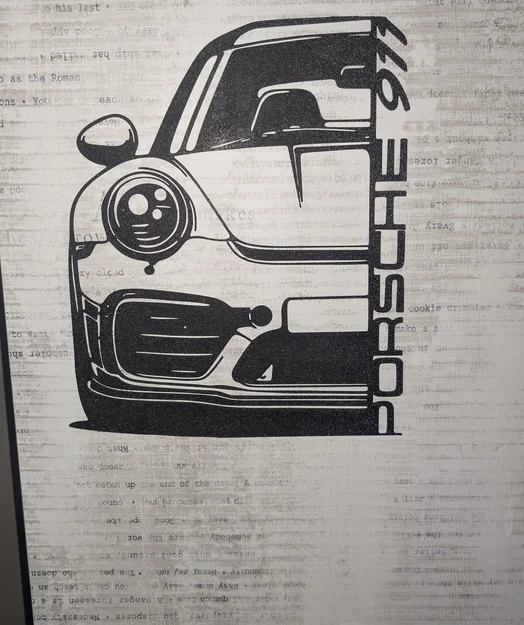 Mô hình trang trí treo tường Porsche 911 - Thiết kế in 3D độc đáo - Image 1