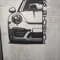 Mô hình trang trí treo tường Porsche 911 - Thiết kế in 3D độc đáo - Thumbnail 1