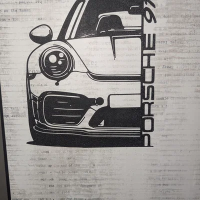 Mô hình trang trí treo tường Porsche 911 - Thiết kế in 3D độc đáo