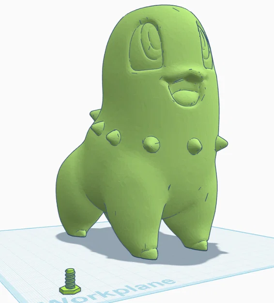 Mô hình 3D Chậu cây Chikorita Pokemon - Thiết kế tinh tế, tiết kiệm nhựa - Image 1
