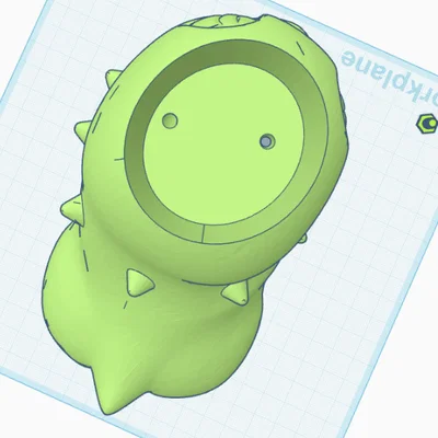 Mô hình 3D Chậu cây Chikorita Pokemon - Thiết kế tinh tế, tiết kiệm nhựa