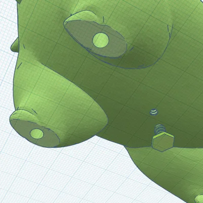 Mô hình 3D Chậu cây Chikorita Pokemon - Thiết kế tinh tế, tiết kiệm nhựa