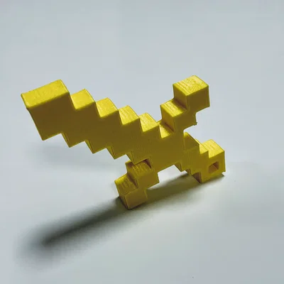 Mô hình kiếm Minecraft (Minecraft sword) in 3D đơn giản, đẹp mắt