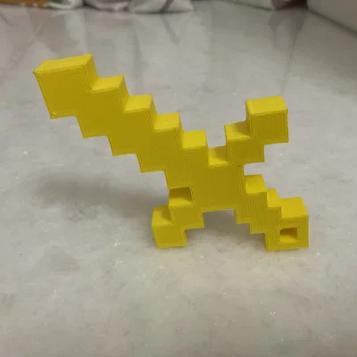 Mô hình kiếm Minecraft (Minecraft sword) in 3D đơn giản, đẹp mắt