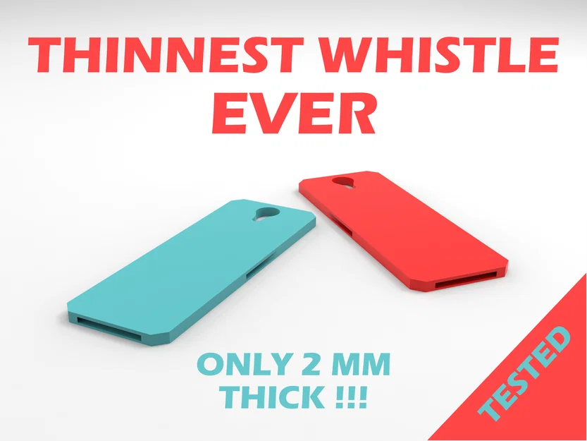 Chiếc còi in 3D mỏng nhất thế giới - Thiết kế siêu gọn 2mm - Image 1