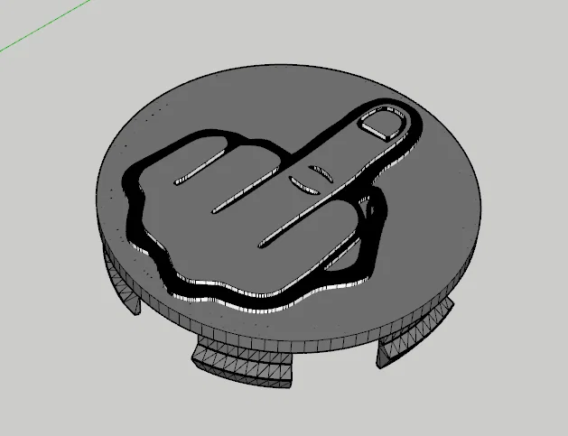Nắp chụp mâm xe hơi hình ngón tay giữa (Wheel cap) độc đáo - Image 1