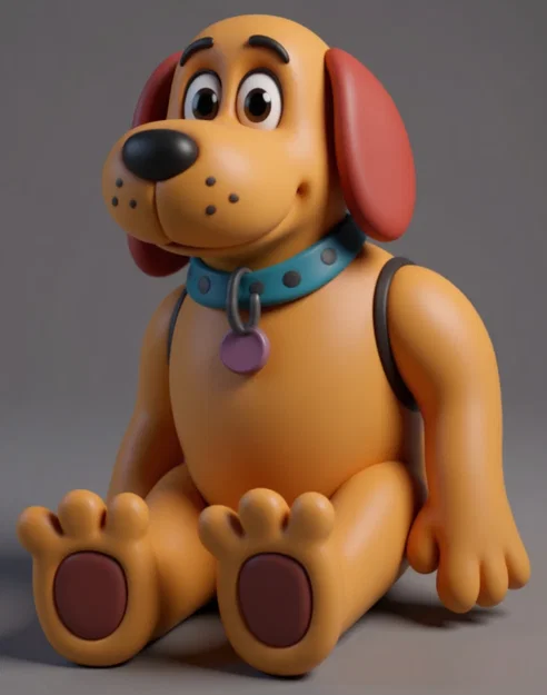 Mô hình chú chó Fido hoạt hình đáng yêu - File in 3D chất lượng cao - Image 1