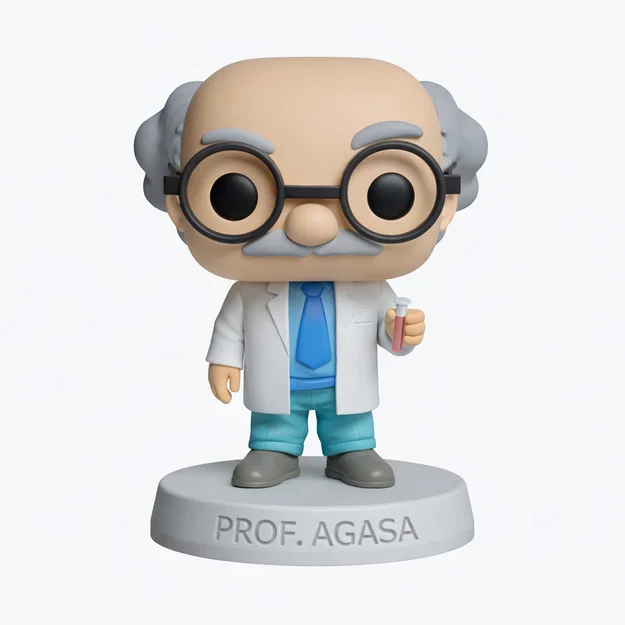 Mô hình 3D Giáo sư Agasa (Detective Conan) - Thiết kế Funko Pop - Image 2