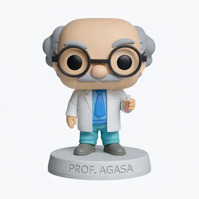 Mô hình 3D Giáo sư Agasa (Detective Conan) - Thiết kế Funko Pop