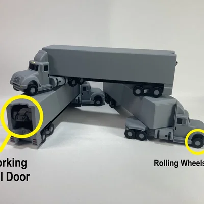 Mô hình xe đầu kéo Articulated Big Rig (Không cần Support)
