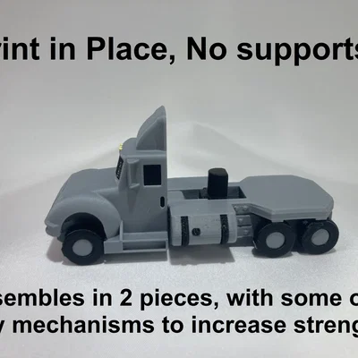 Mô hình xe đầu kéo Articulated Big Rig (Không cần Support)