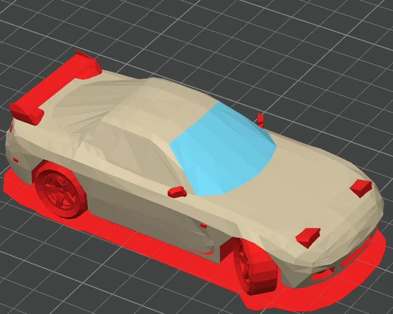 Mô hình xe thể thao Mazda RX7 Low Poly in 3D đẹp mắt - Image 1