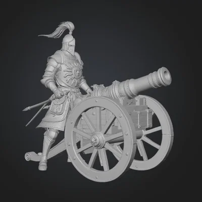 Mô hình Suncrest Siege Knight: Hiệp sĩ và pháo binh in 3D chi tiết