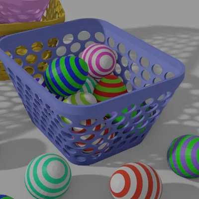Mẫu giỏ đựng đồ đa năng xinh xắn - Easter Basket in 3D