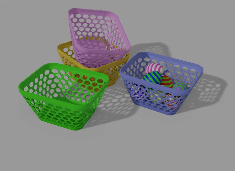 Mẫu giỏ đựng đồ đa năng xinh xắn - Easter Basket in 3D - Image 3