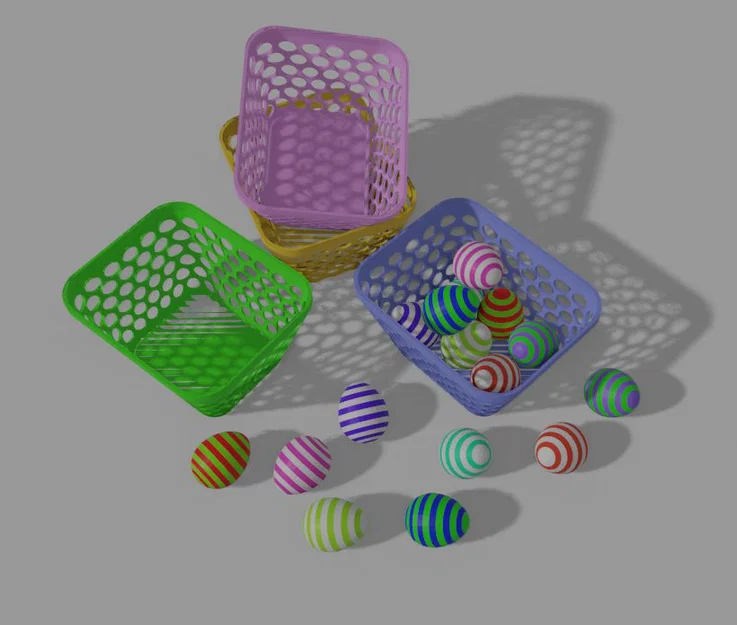 Mẫu giỏ đựng đồ đa năng xinh xắn - Easter Basket in 3D - Image 5