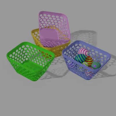 Mẫu giỏ đựng đồ đa năng xinh xắn - Easter Basket in 3D 6