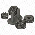 Cơ cấu bánh răng Herringbone; Bánh răng xoắn kép khớp nối - Thumbnail 3