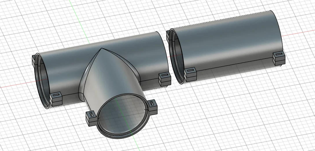 Khớp nối ống ruột gà 50mm (kopoflex) in 3D tiện lợi - Image 1