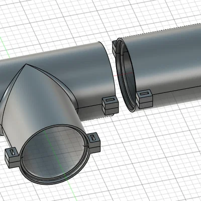Khớp nối ống ruột gà 50mm (kopoflex) in 3D tiện lợi