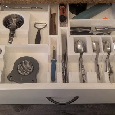 Gridfinity Silverware Organizer - Khay đựng muỗng nĩa tùy chỉnh