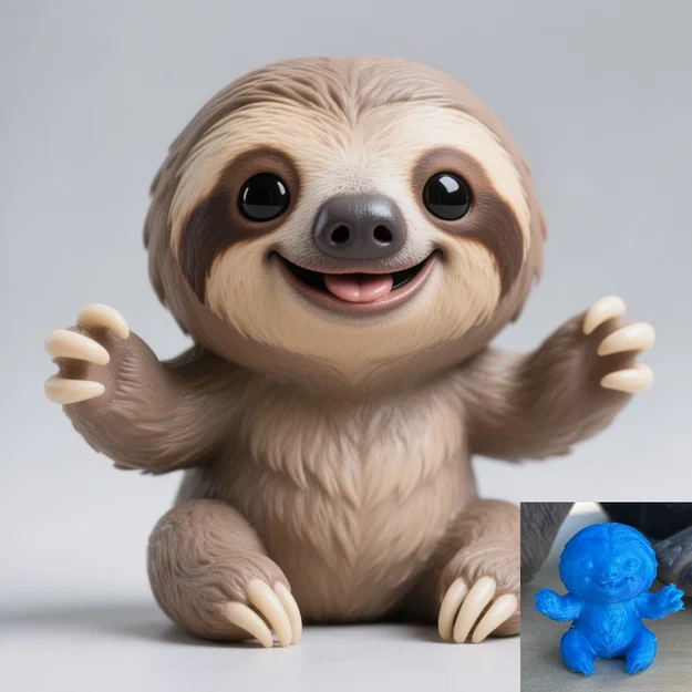 Mô hình 3D Chú Lười Dễ Thương (Cute Sloth) - Image 1