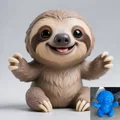 Mô hình 3D Chú Lười Dễ Thương (Cute Sloth) - Thumbnail 1