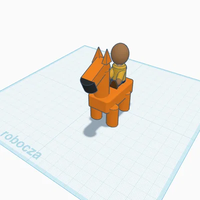 Mô hình chú ngựa và kỵ sĩ dễ thương in 3D cho trẻ em