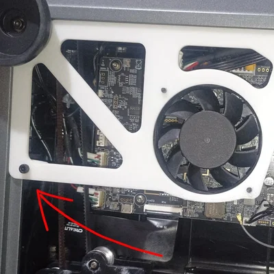Đế gắn quạt tản nhiệt mainboard cho máy in 3D K1C