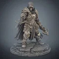 Bloodbound Realms – Human – Shadowbound Demon Hunter (Mô hình STL in 3D Dark Fantasy) - Thumbnail 1