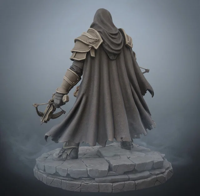 Bloodbound Realms – Human – Shadowbound Demon Hunter (Mô hình STL in 3D Dark Fantasy) - Image 3