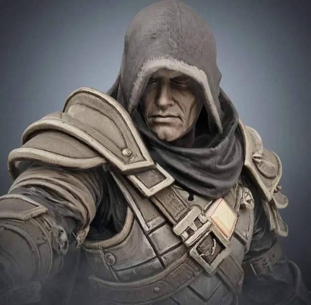 Bloodbound Realms – Human – Shadowbound Demon Hunter (Mô hình STL in 3D Dark Fantasy) - Image 4