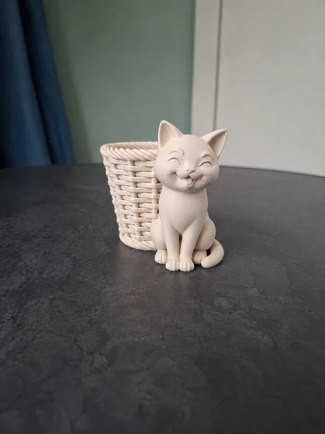 Chậu Cây Hình Chú Mèo Cười Vui Vẻ - Image 1
